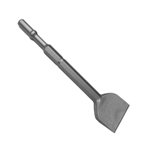 12&quot; x 3&quot; Wide Bent Chisel for Spline/Rotary Shank